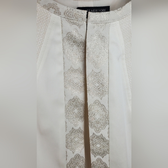 Jones New York  White silver Ted baker style Women's blazer Size 10 - Picture 13 of 15